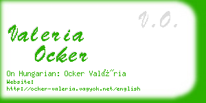 valeria ocker business card